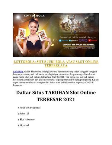 Situs Judi Bola Deposit Pulsa Terbaik & Terpercaya